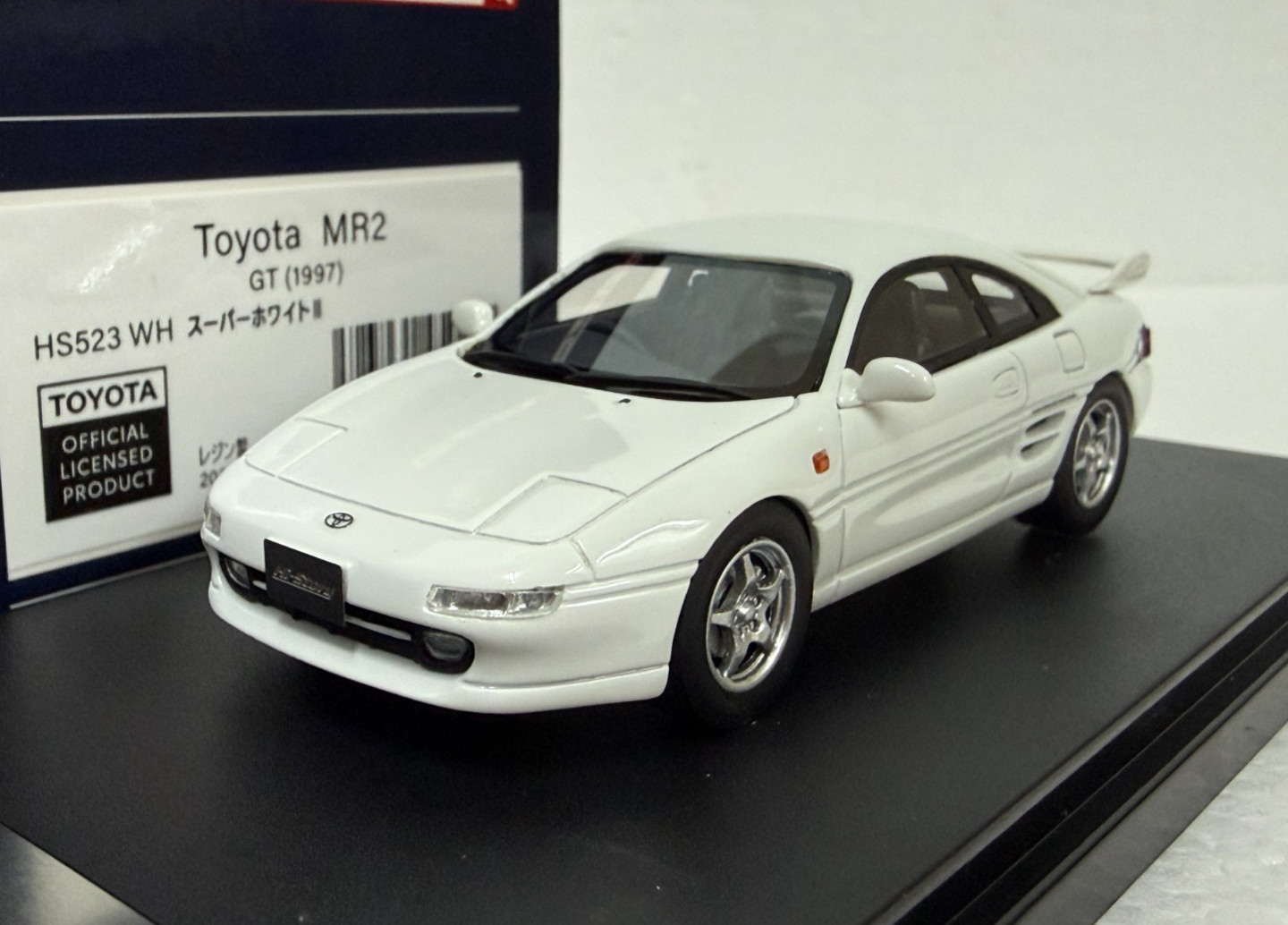Hi Story HS523WH Toyota MR2 SW20 GT JDM 1997 White resin 1/43 scale model car