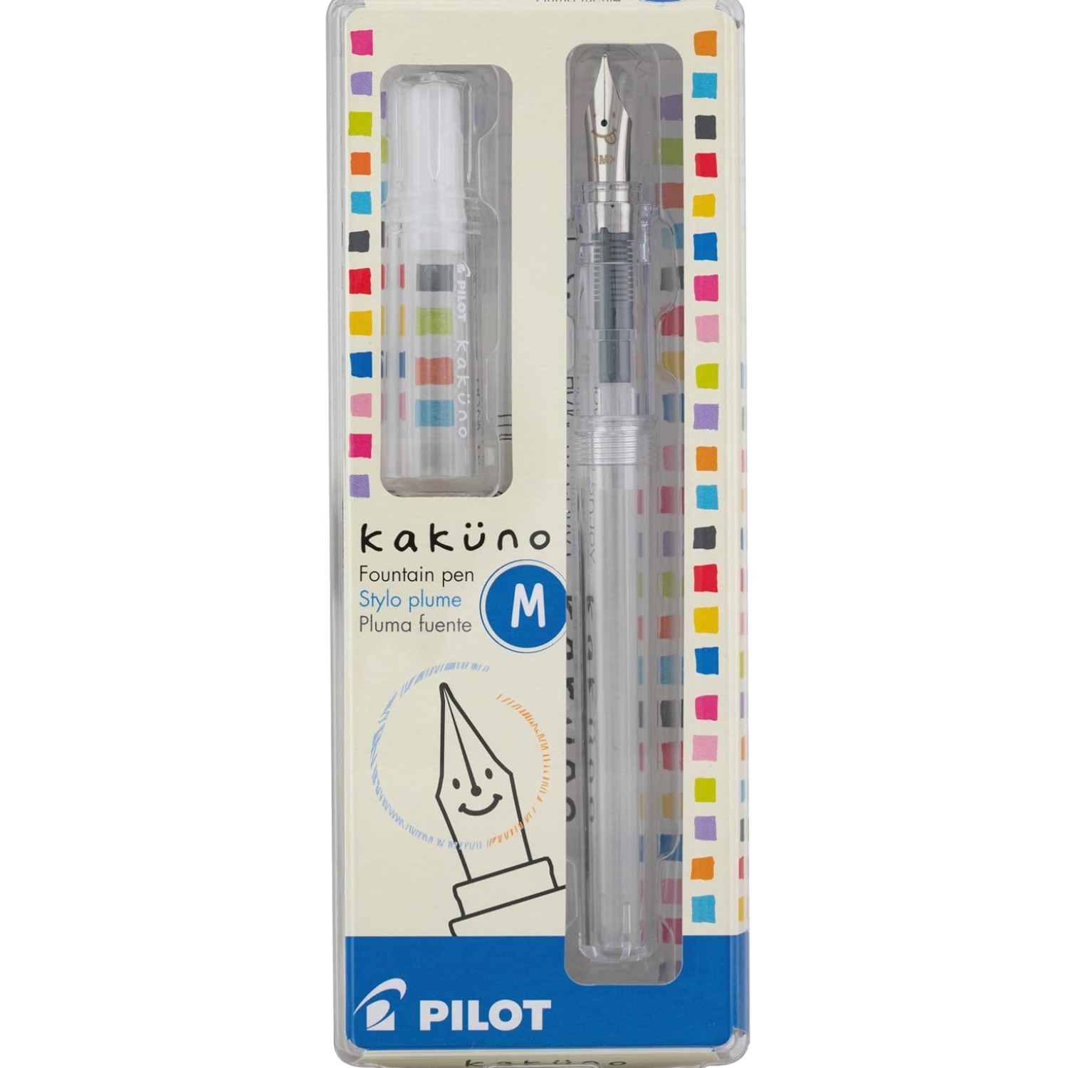 Kakuno Fountain Pen, Clear Barrel, Medium Nib 10822