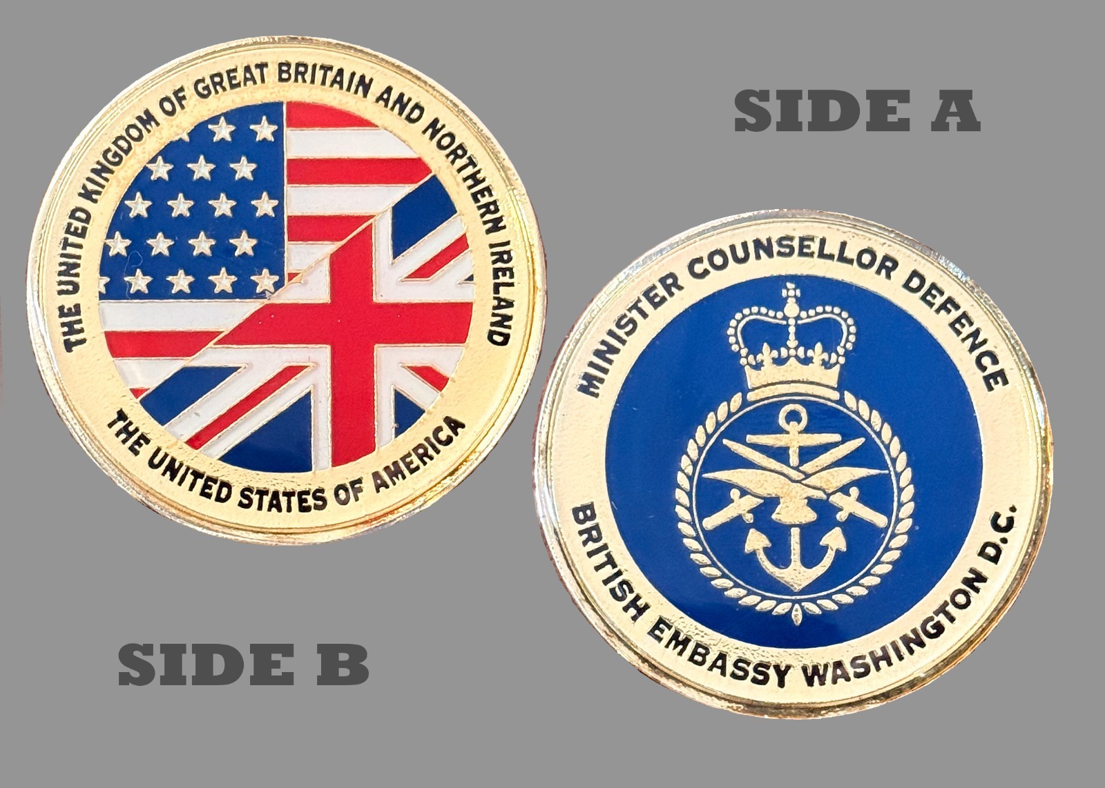 British Embassy Washington DC Defence Counsellor Challenge Coin  1#34