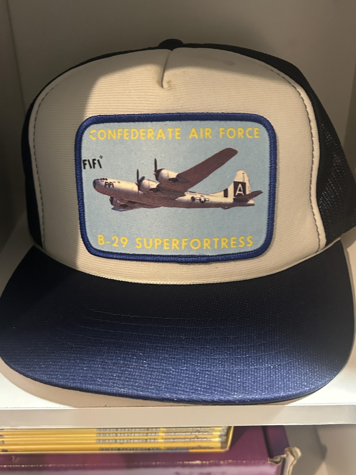 Vintage Confederate Air Force B-29 Superfortress Fifi Trucker Hat Mesh Cap USA