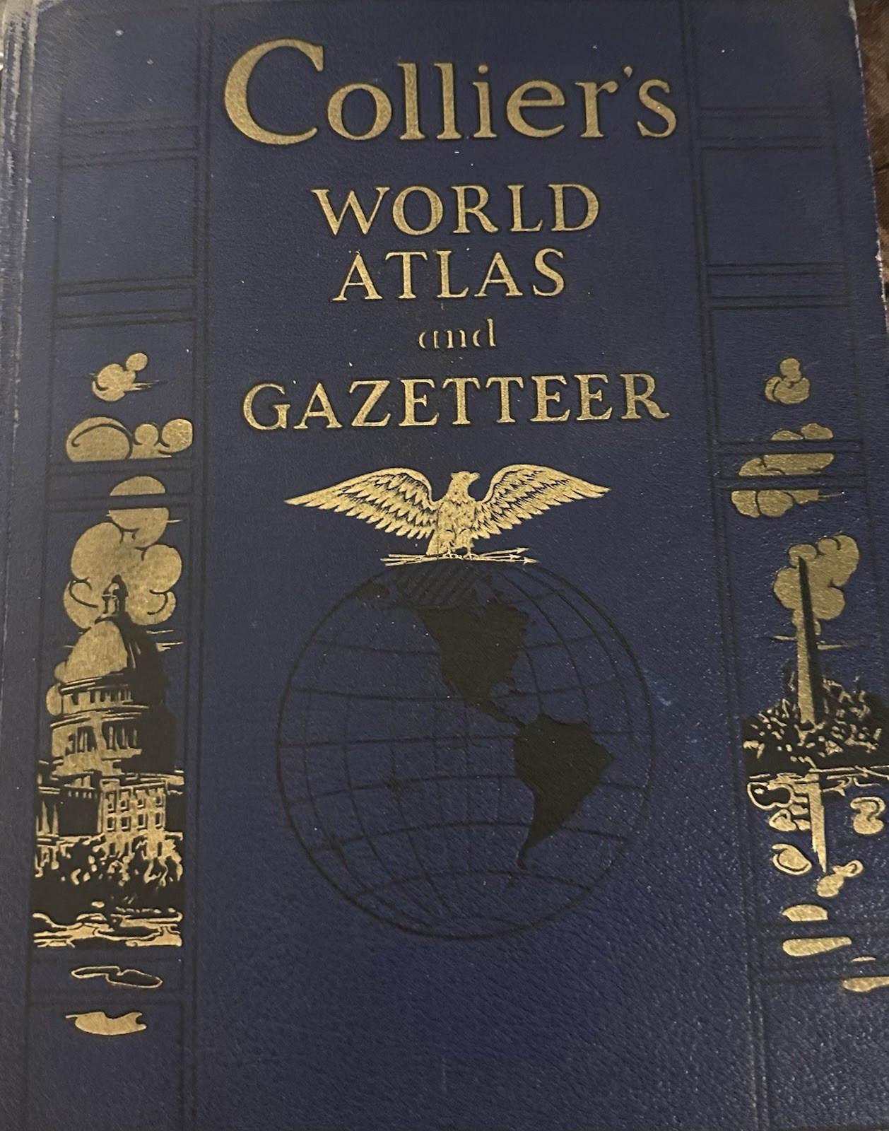 Collier\'s World Atlas Gazetteer,P.F. Collier & Son Corporation mid-20th century Collier\'s World Atlas Gazetteer,P.F. Collier & Son Corporation mid-20th century