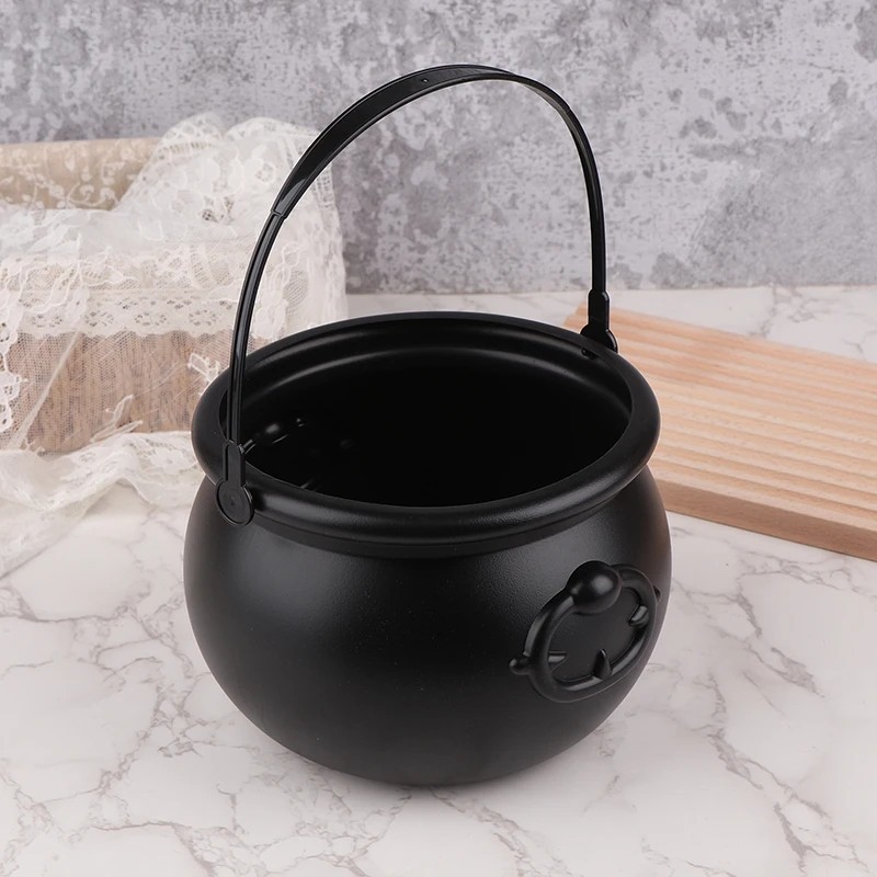 Large Wizard Witch Cauldron Halloween Decoration Prop Candy Holder Table Decor
