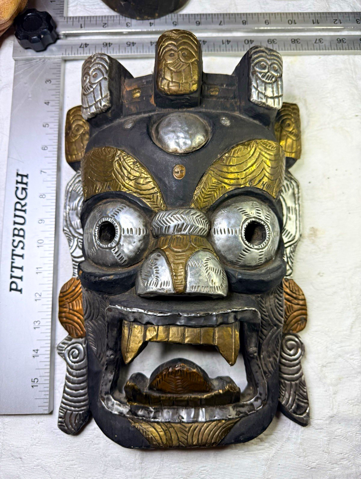 Vintage Tibetan Buddhist Mahakala Mask 15\