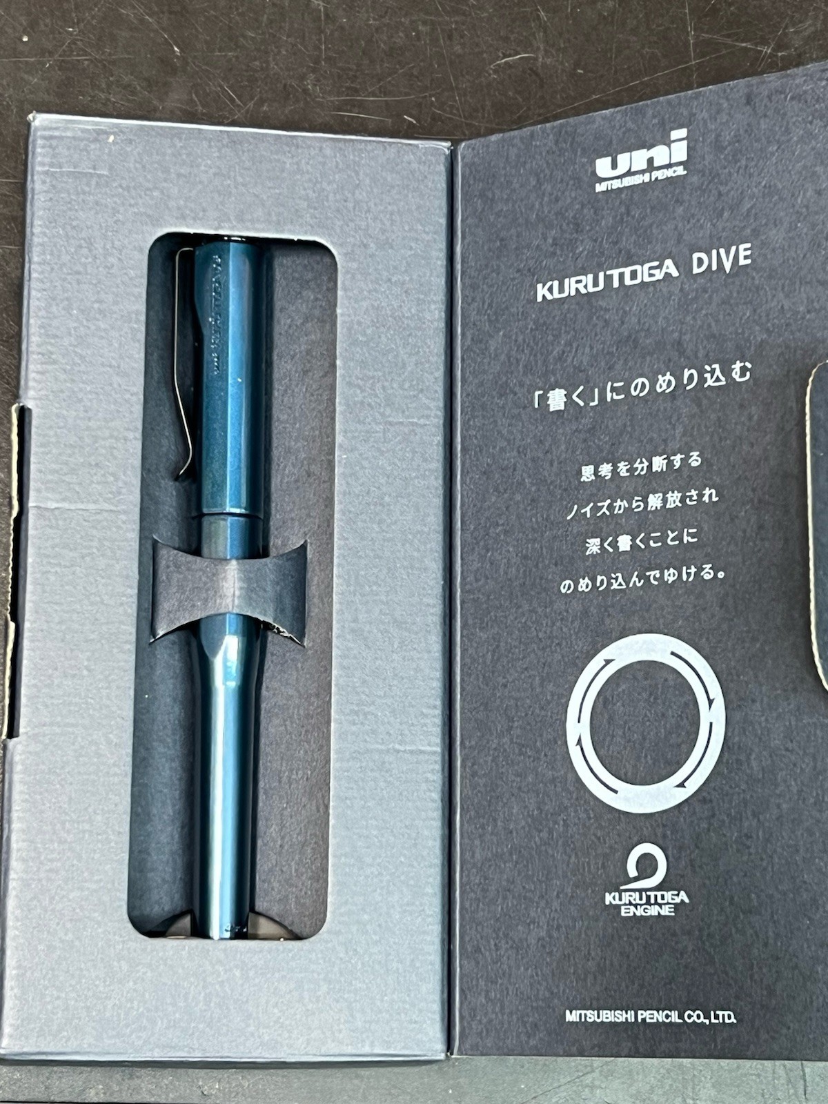 Uni Kuru Toga Dive M5-5000 Mechanical Pencil 0.5mm Abyss Blue Japan w/ Box