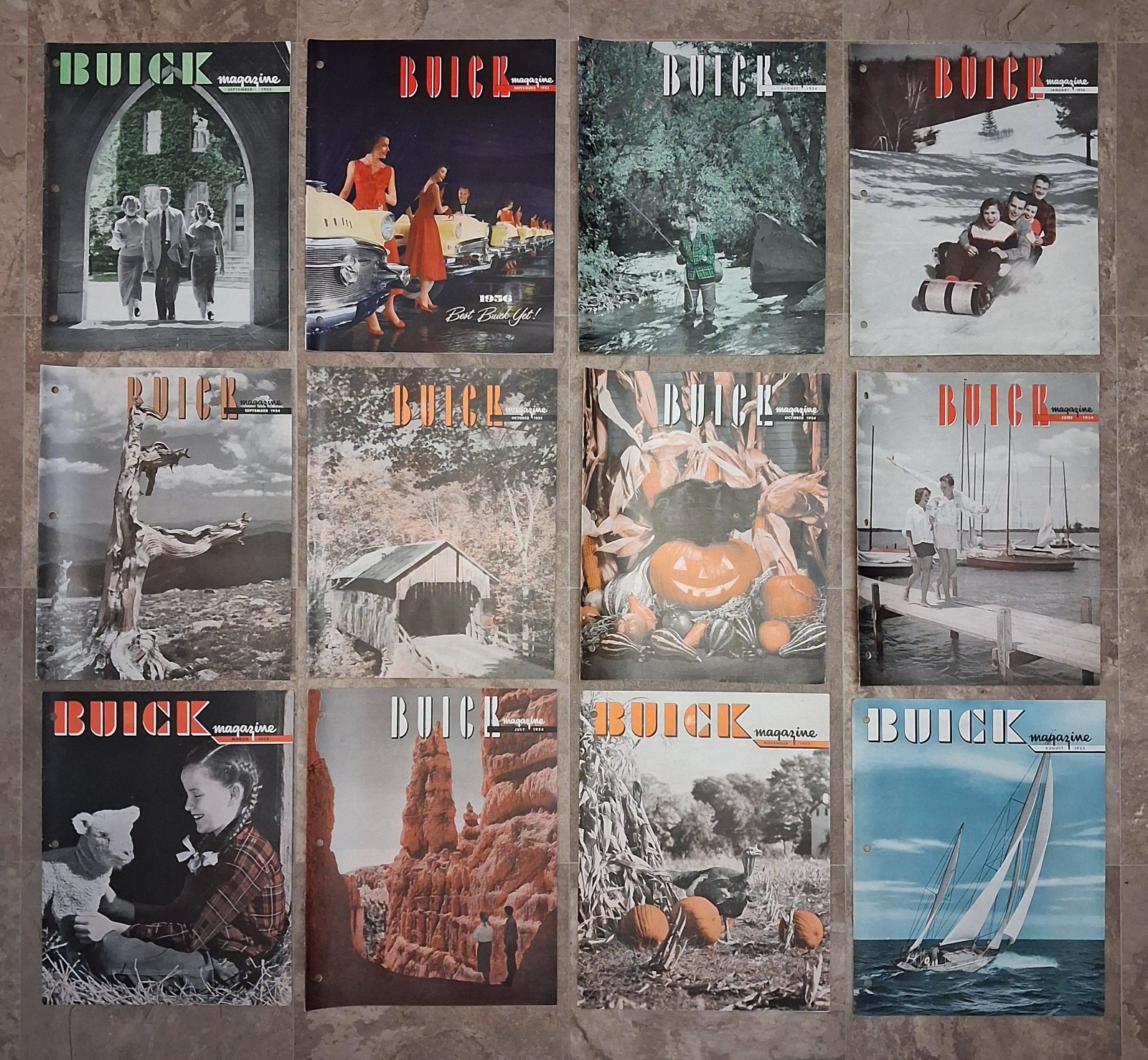 Vintage 1951-1958 Buick Owners Magaines 59 Count Lot \