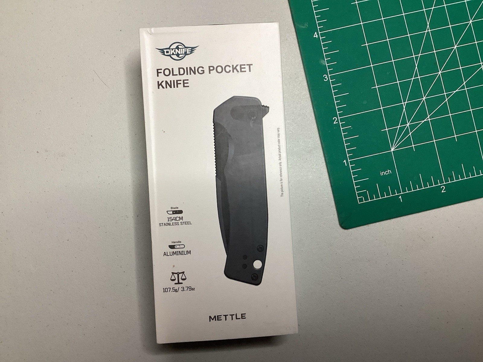 OKnife Mettle Knife Black Aluminum 154CM MINT IN BOX 