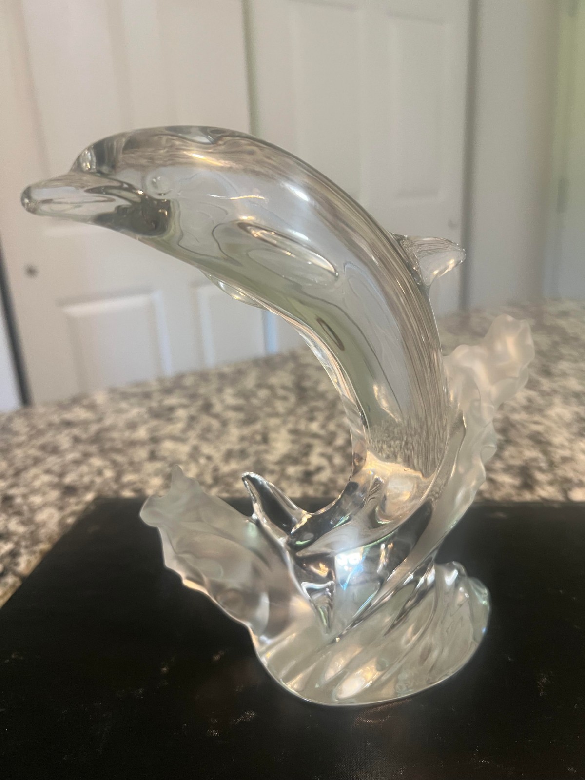 Lenox Crystal Magnificent Dolphin Accent Waves 1994 Crystal Animal Collection