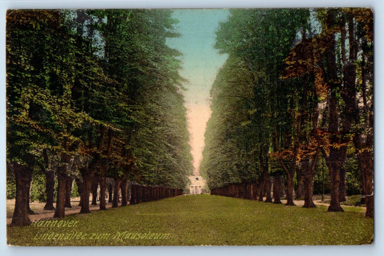 Germany Postcard Linden Avenue to the Mausoleum Hanover 1908 Antique Posted