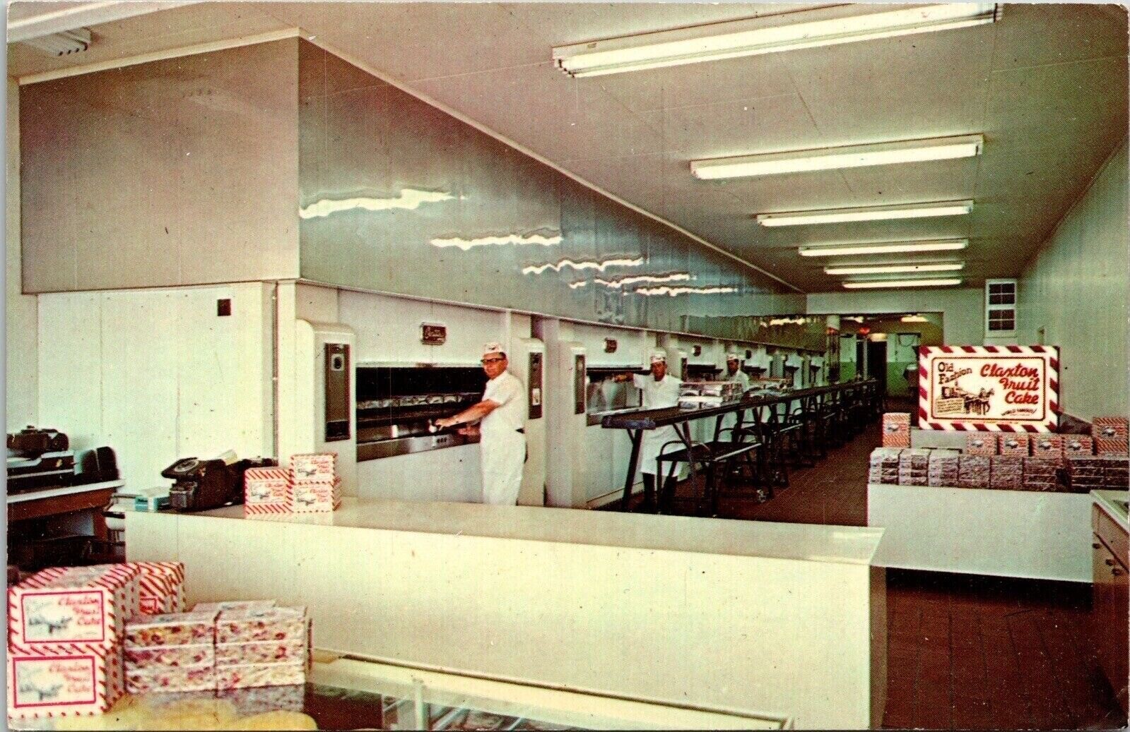 Old Fashion Claxton Fruit Cake Bakery Inc Georgia Interior Historic UNP Postcard
