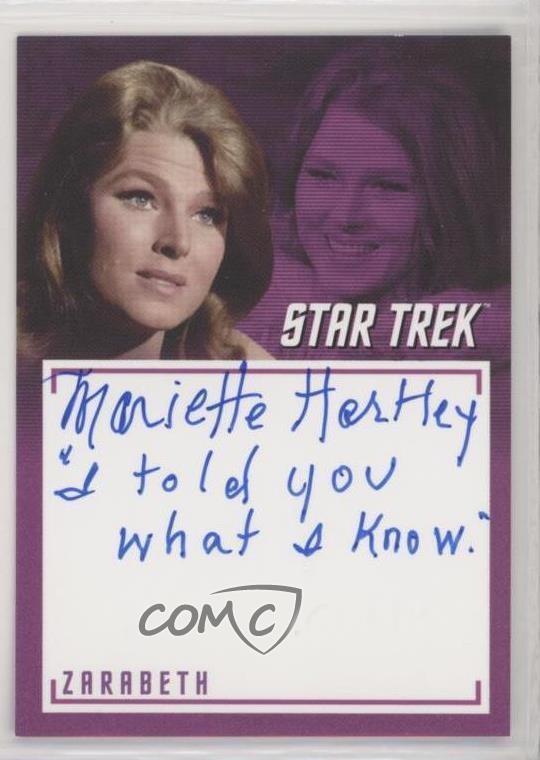 2018 Rittenhouse Inscription Mariette Hartley as Zarabeth #A12 Auto 1u0