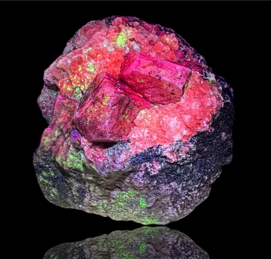 259 Grams Ultra Rare Fluorescent Unknown Crystals On Matrix From Badakhshan @AFG