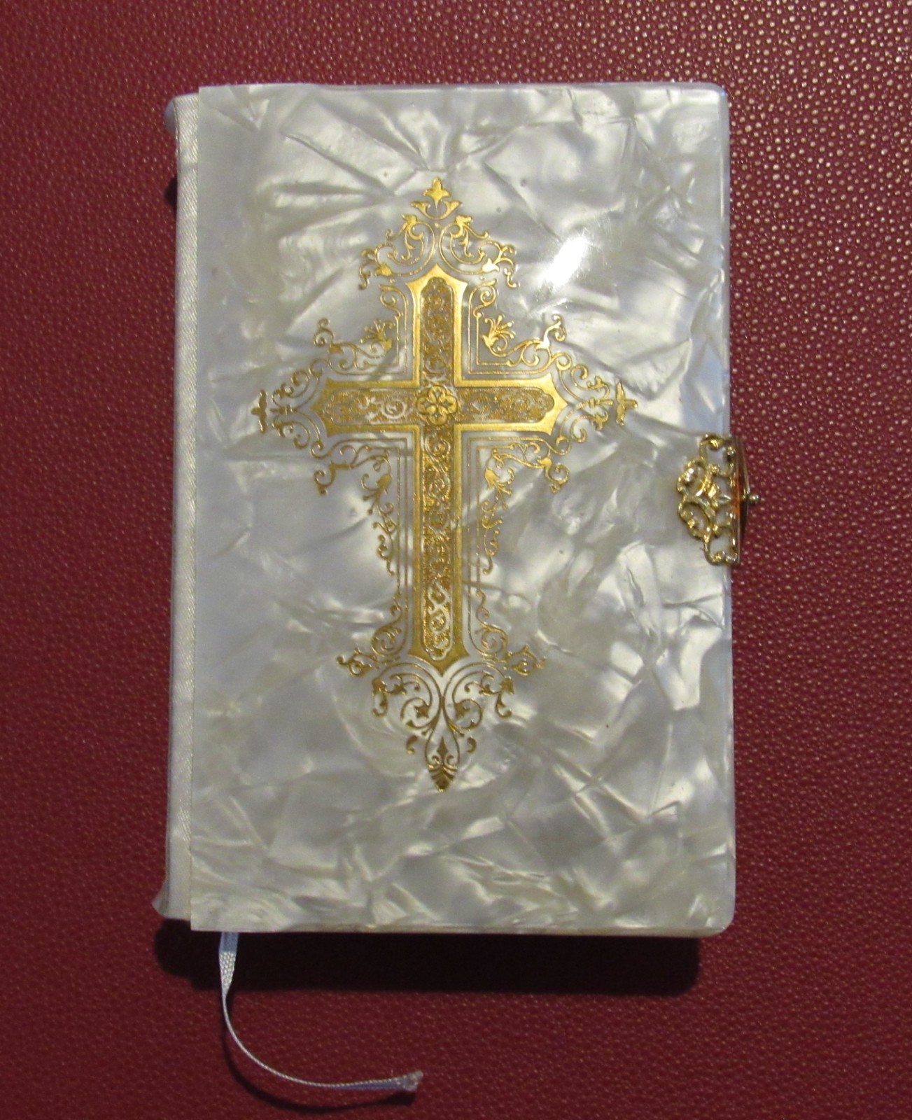 Vintage 1954 Catholic Devotions Bridal Prayer Book  Mother of Pearl Cover Missal