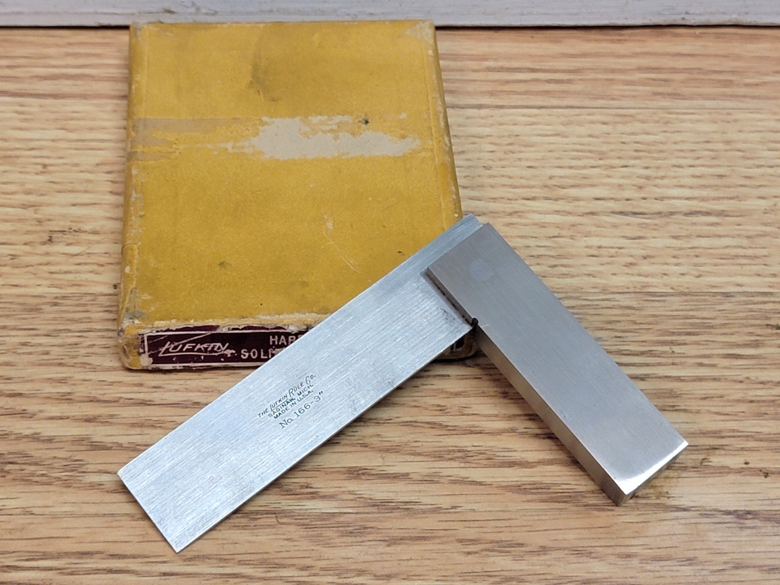 Fine Vintage Lufkin No. 166 - 3” Hardened Steel Square Machinist Tool Orig. Box Fine Vintage Lufkin No. 166 - 3” Hardened Steel Square Machinist Tool Orig. Box