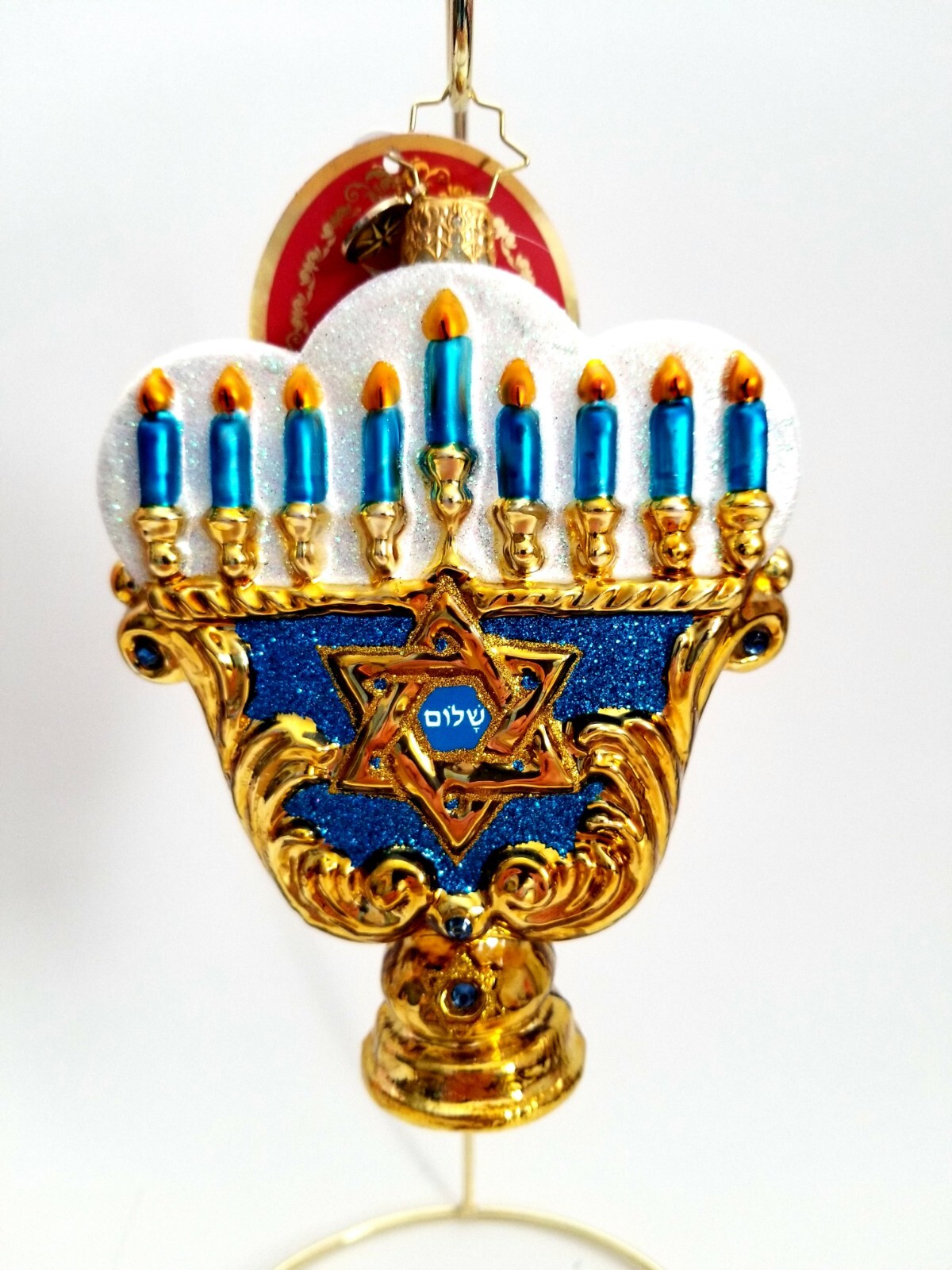 Christopher Radko - Eight Nights Of Light Menorah #1020517 Hanukkah Menorah 