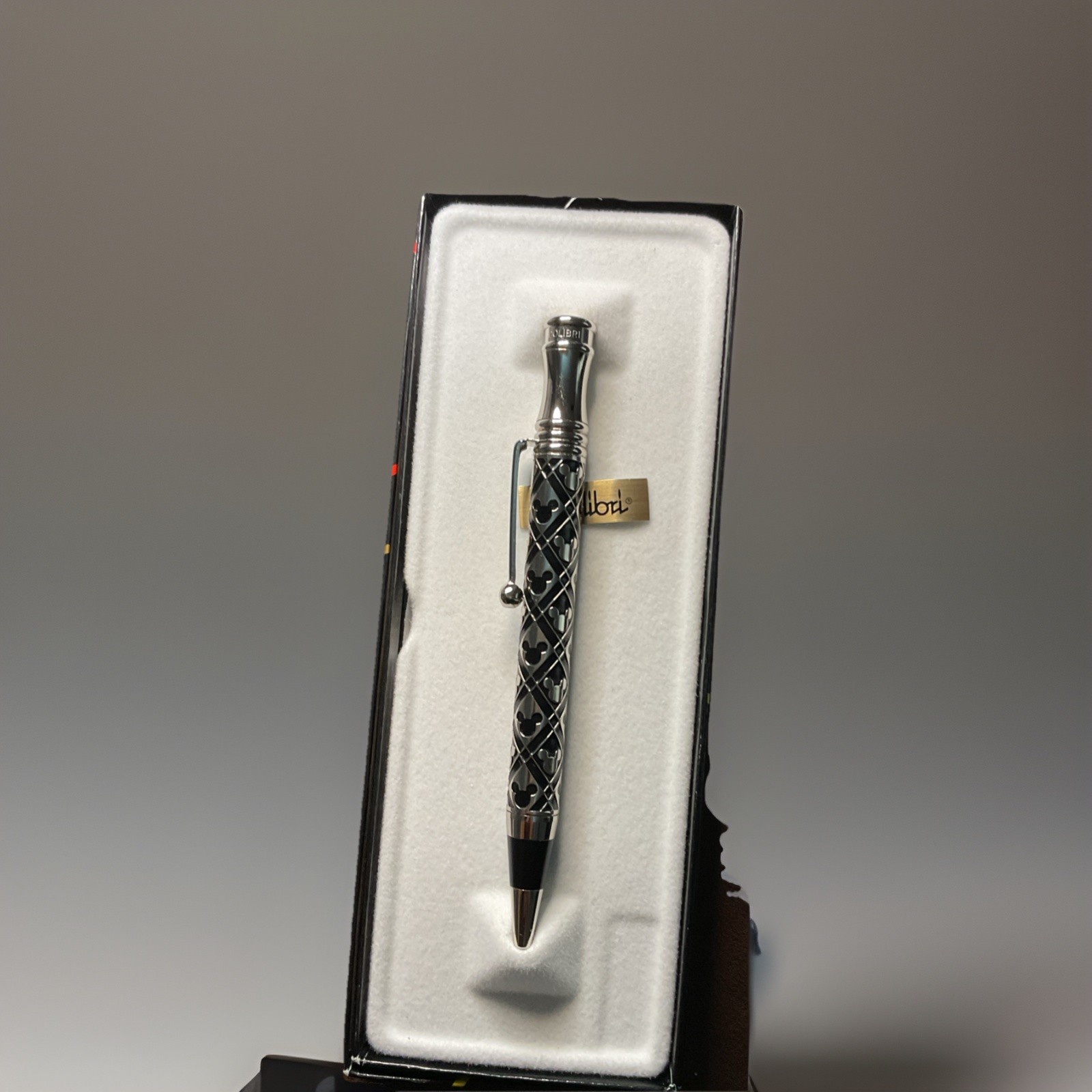 Vintage Colibri Walt Disney Mickey Mouse Ballpoint Pen, Black & Silver Pen Vintage Colibri Walt Disney Mickey Mouse Ballpoint Pen, Black & Silver Pen