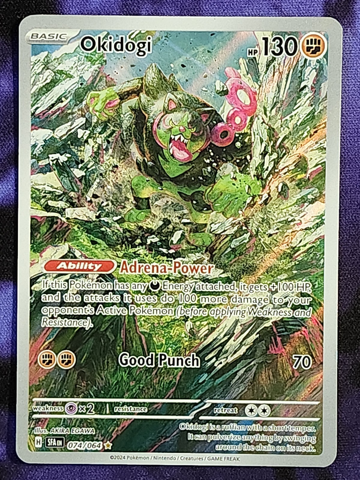Pokemon Okidogi 074/064 Shrouded Fable SFA Pokemon Okidogi 074/064 Shrouded Fable SFA