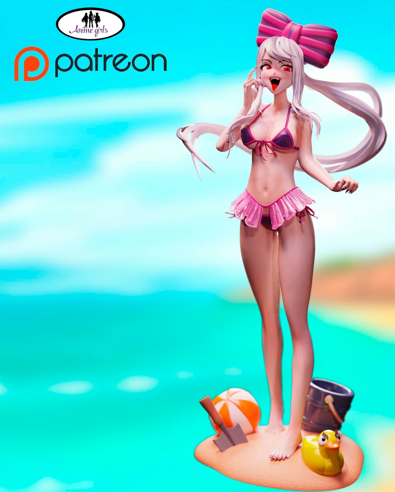 Shalltear Bloodfallen | Beach Day Edition | UNPAINTED | 1/8 Scale Resin Kit