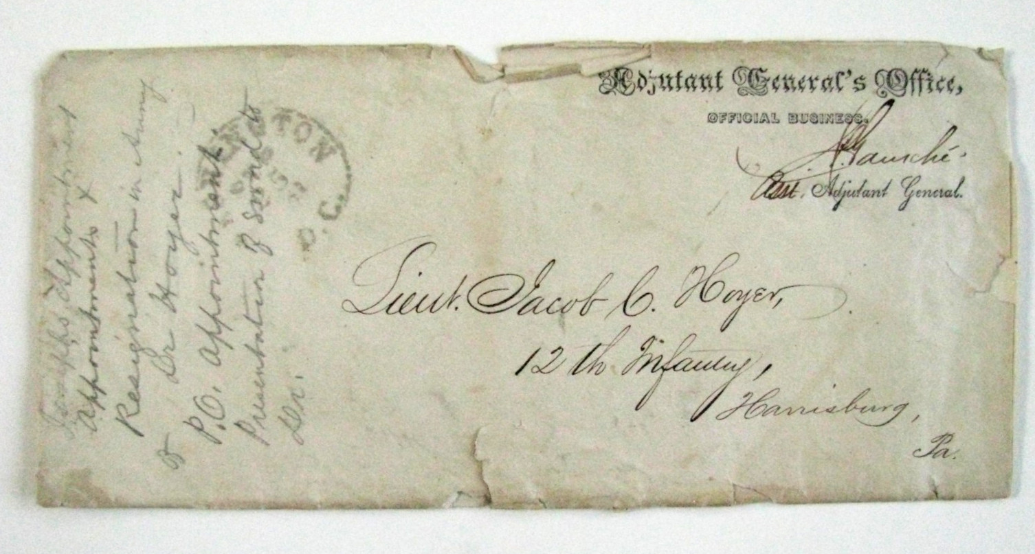 CIVIL WAR CUBAN-AMERICAN COL JULIUS GARESCHE KIA STONE\'S RIVER SIGNED COVER