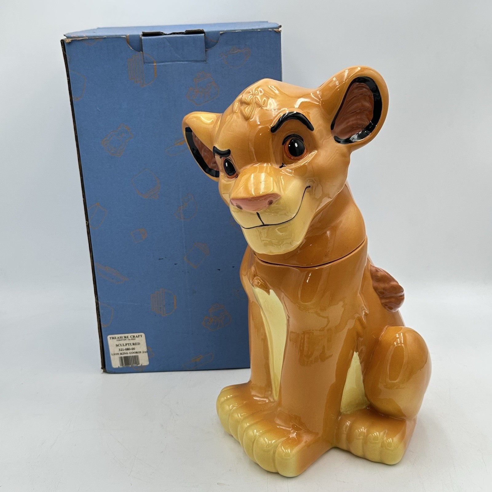 Disney Lion King Simba Cookie Jar Treasure Craft 14” Tall w/Box VTG