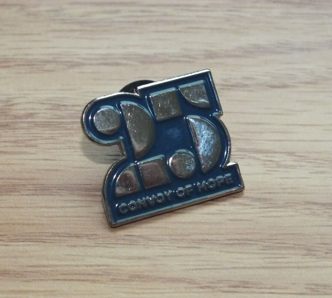 Blue & Gold Tone Convoy of Hope 25th Anniversary Collectible Lapel Pin