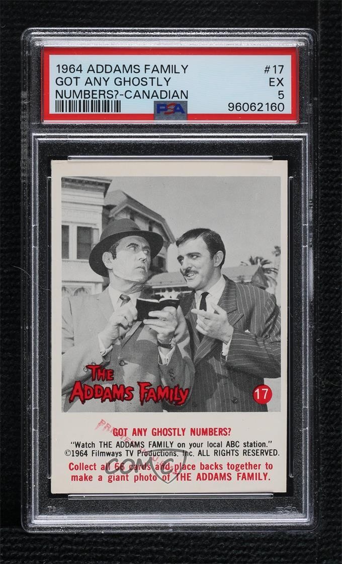 1964 Donruss The Addams Family Canadian John Astin Gomez #17 PSA 5 14ww