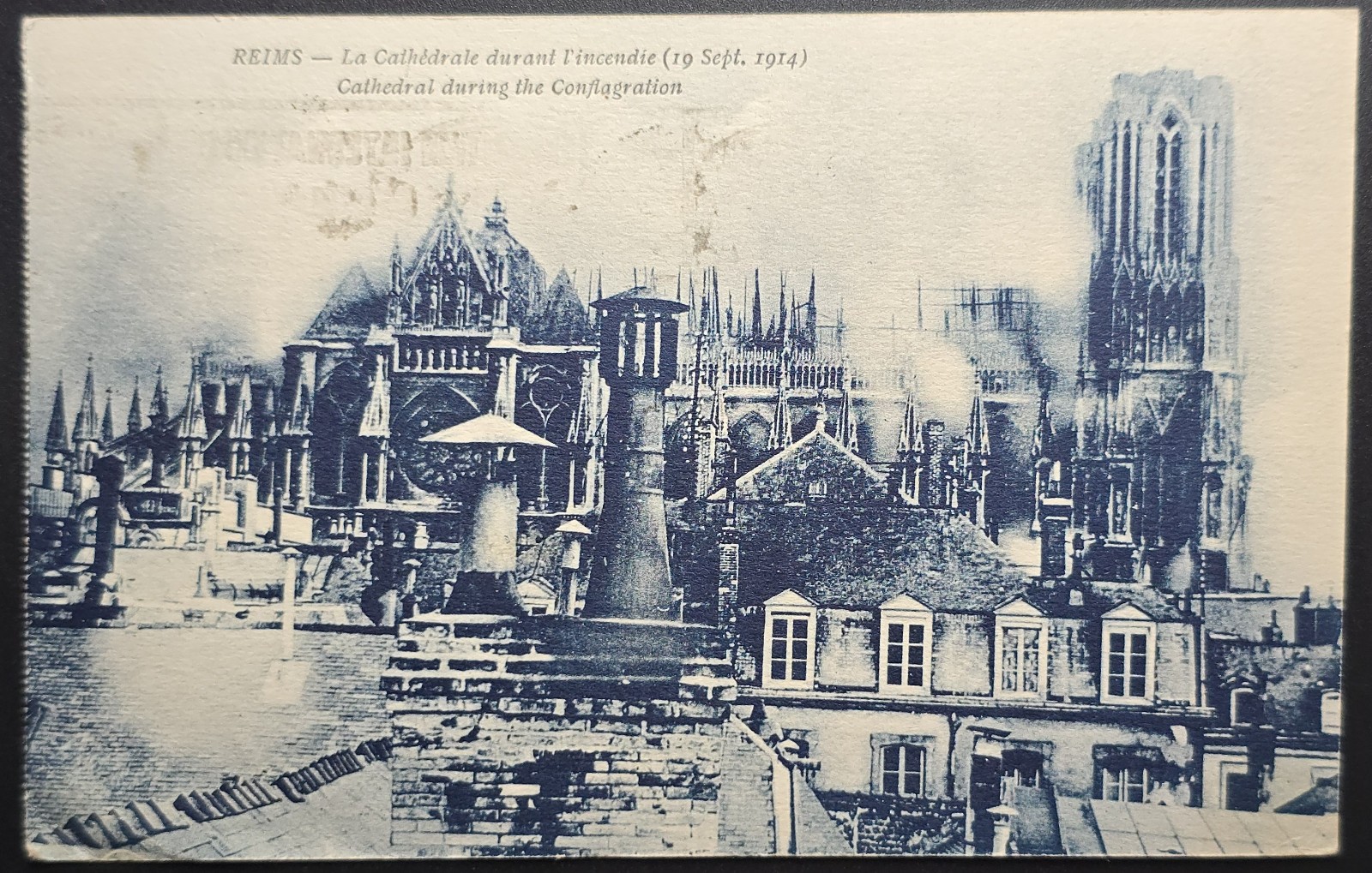 France - 1919 - Reims Cathedral Fire Sept 19 1914 Baudé éditeur Loutagy Lyon