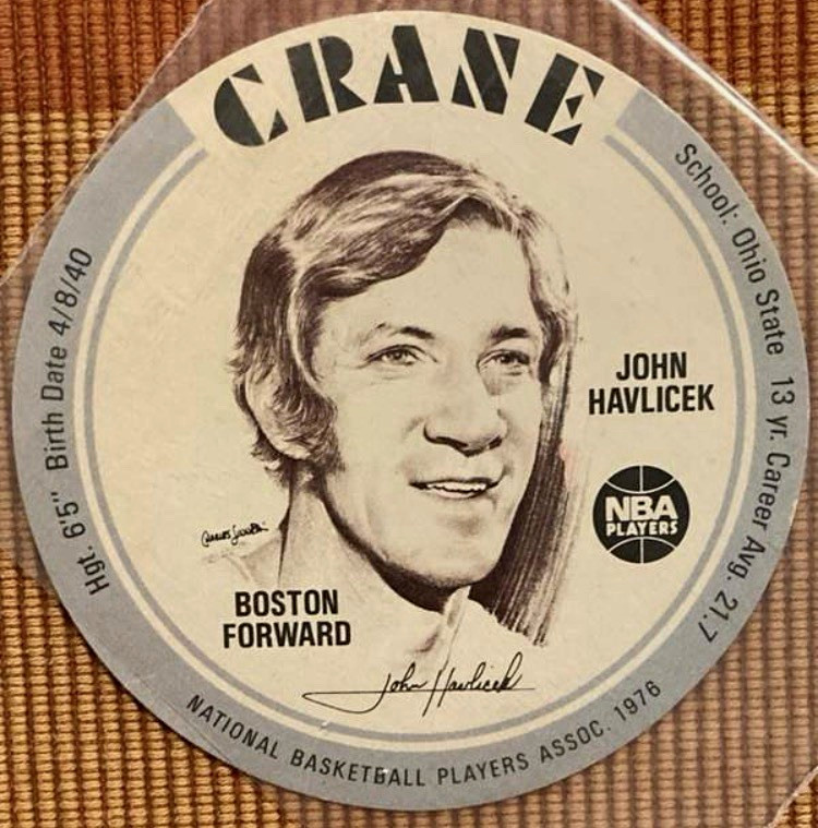 Crane Potato Chips John Havlicek 1976 NBA Players Promotional Sticker