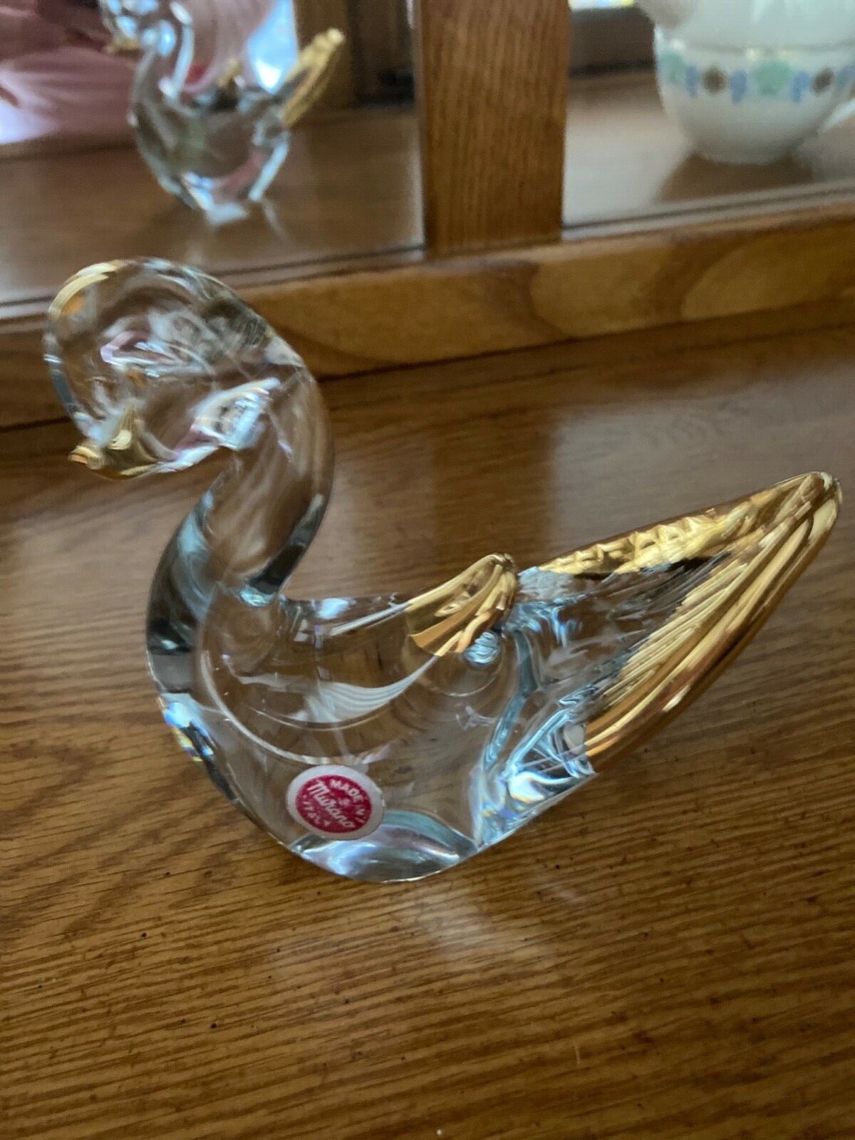 Murano glass swan figurine