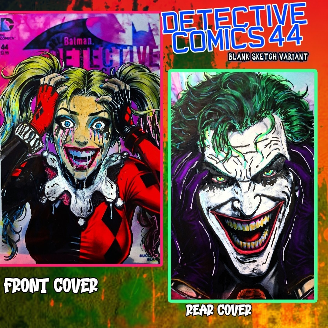 Detective Comics 44 BossKong Original Art Sketch Cover 1/1  Harley / Joker