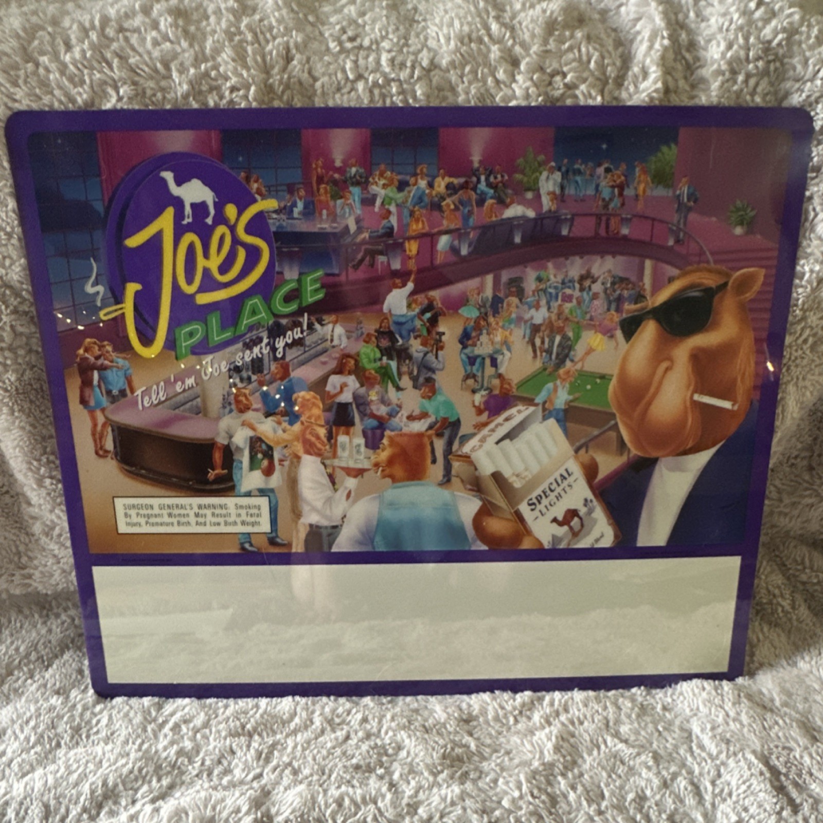 Camel Joe\'s Place Joe Camel Collectible Tobacco Change Mat 1994 USA