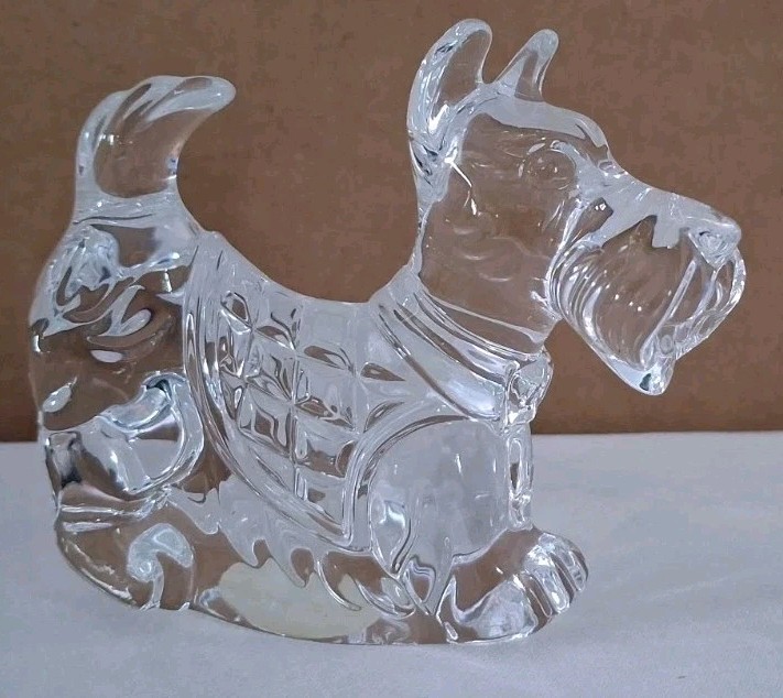 Princess House Lead Crystal Scottie Dog Figurine Vintage Terrier Decor