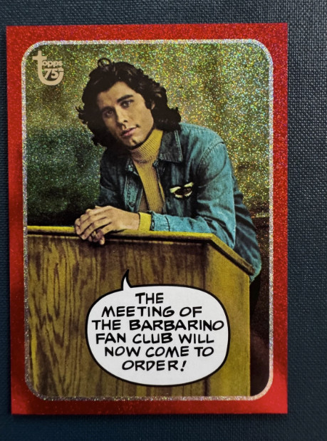 Topps 75th Anniversary Diamond Sparkle /75 Rare Mint - John Travolta Kotter