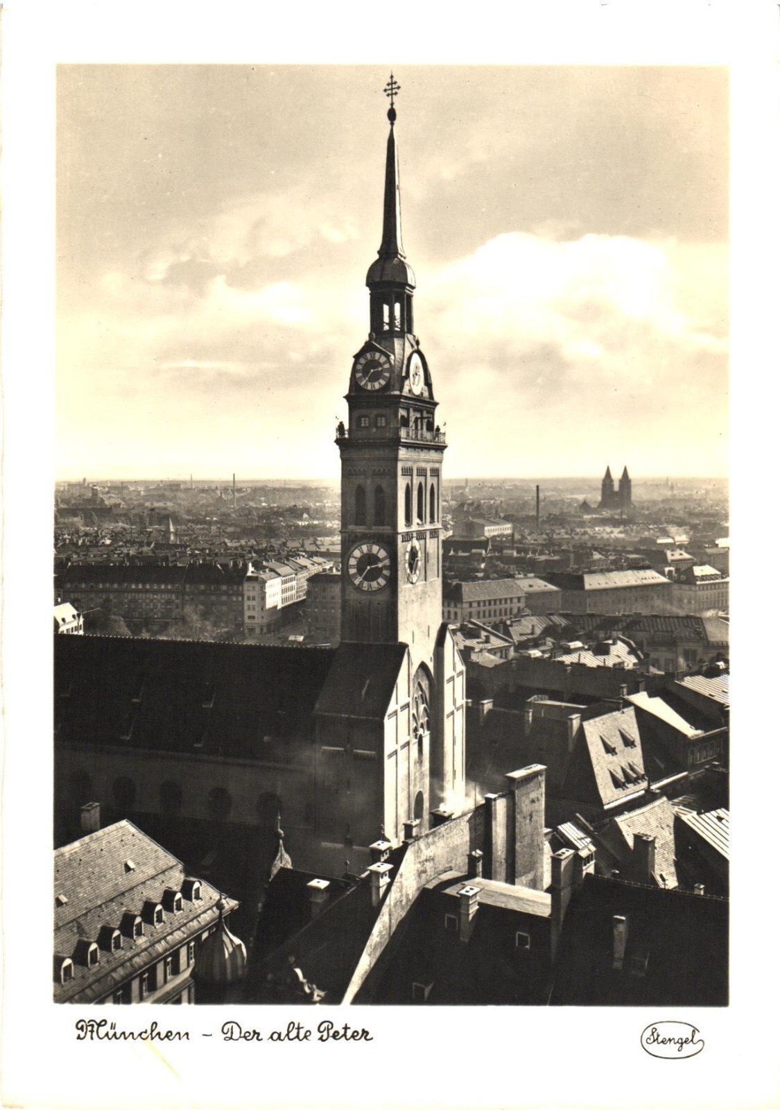 Munich Germany St. Peter's Church (Der alte Peter) RPPC Real Photo Postcard