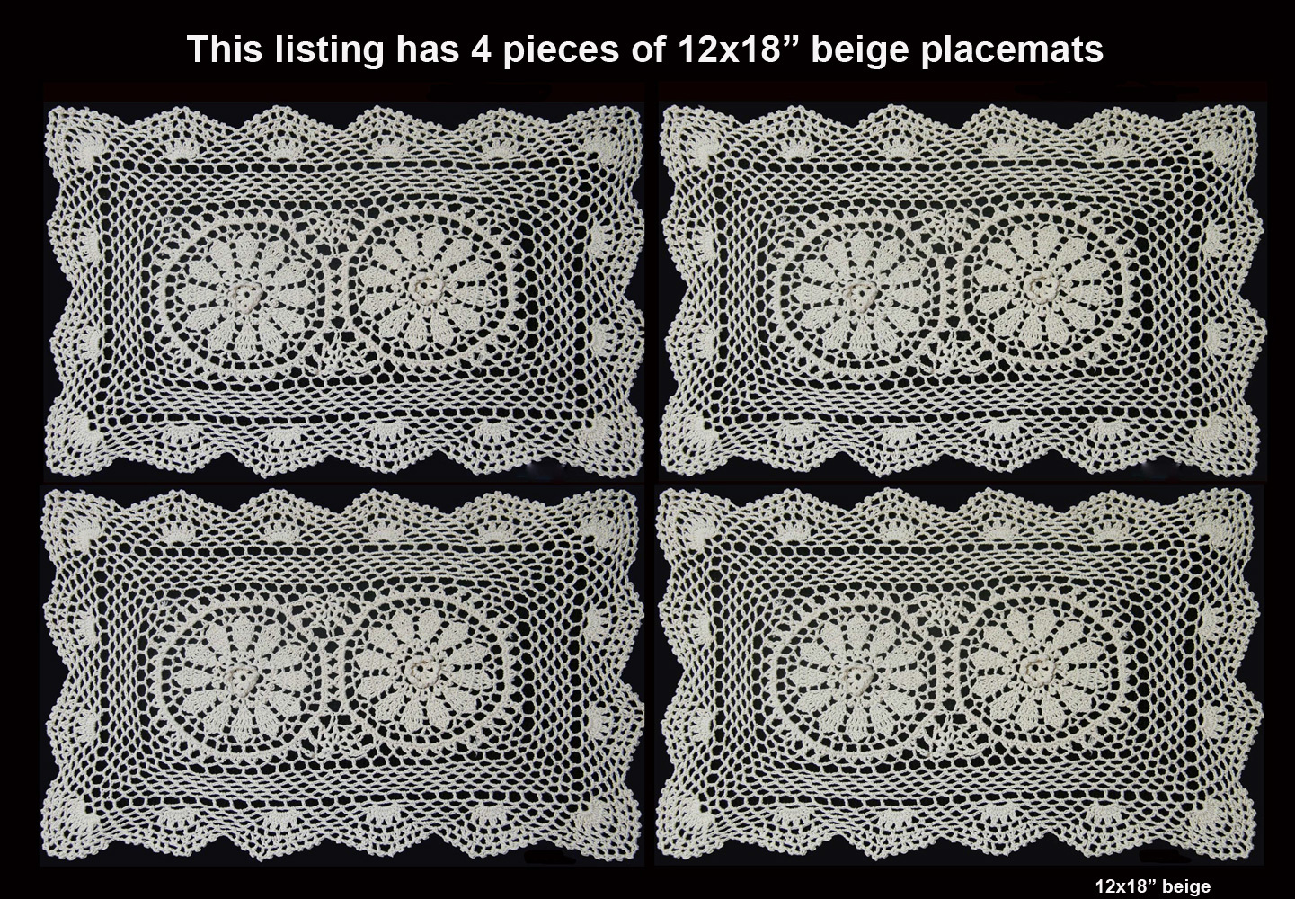 Creative Linens 4PCS 12x18\
