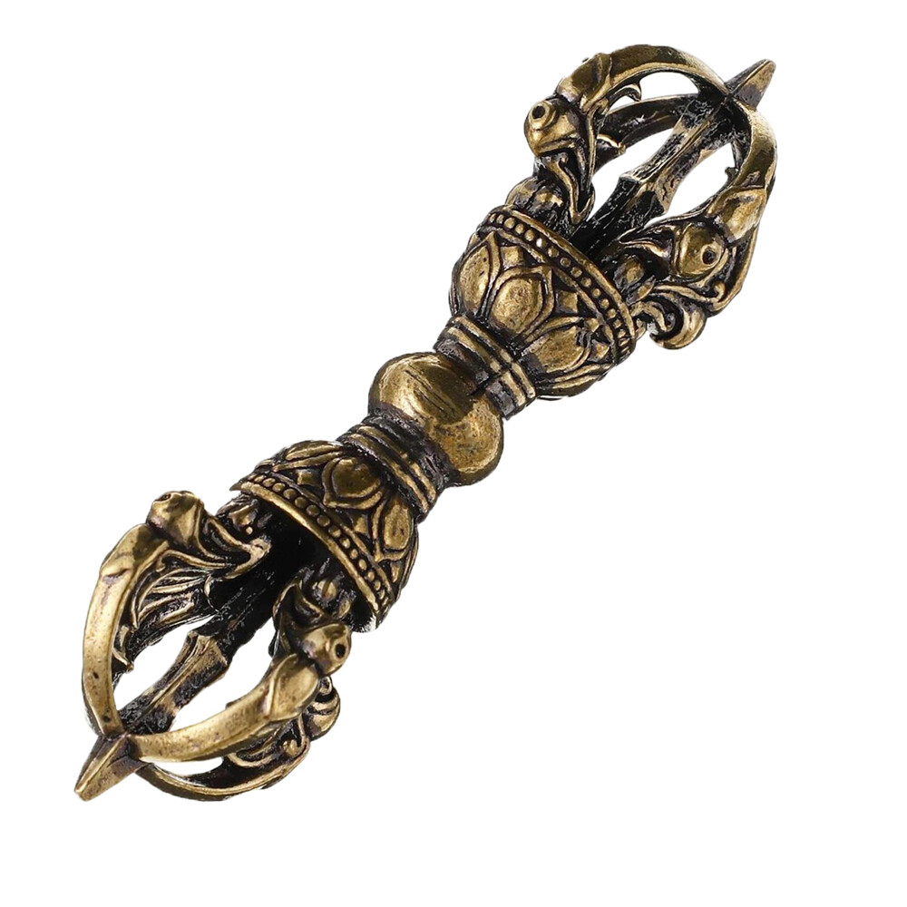 Tibetan Buddhism Dorje Vajra Phurba: Brass Amulet Handmade Nepal Collectibles US Tibetan Buddhism Dorje Vajra Phurba: Brass Amulet Handmade Nepal Collectibles US