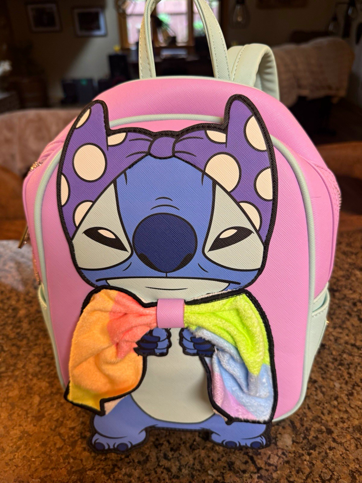 Loungefly Mini Backpack Disney Lilo & Stitch Stitch Pink Blue White