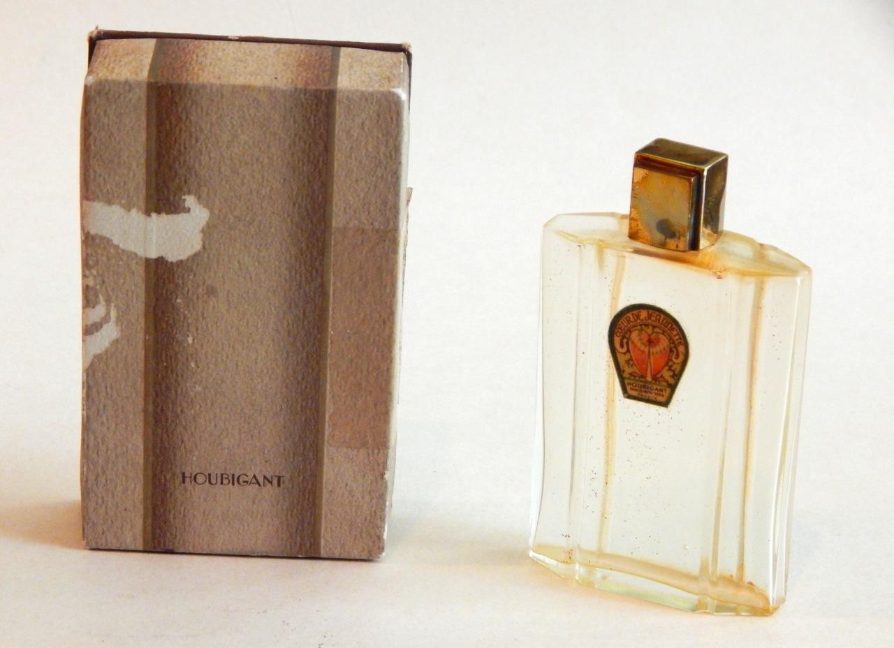 Vintage Houbigant, Coeur de Jeanette, Empty with torn Box Rare Perfume Bottle Vintage Houbigant, Coeur de Jeanette, Empty with torn Box Rare Perfume Bottle