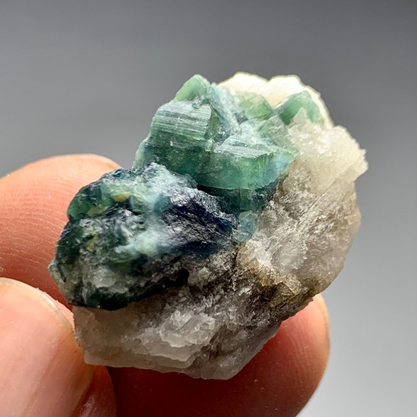46 CT Terminated Natural Tourmaline Crystals Bunch Specimen From Afghanistan