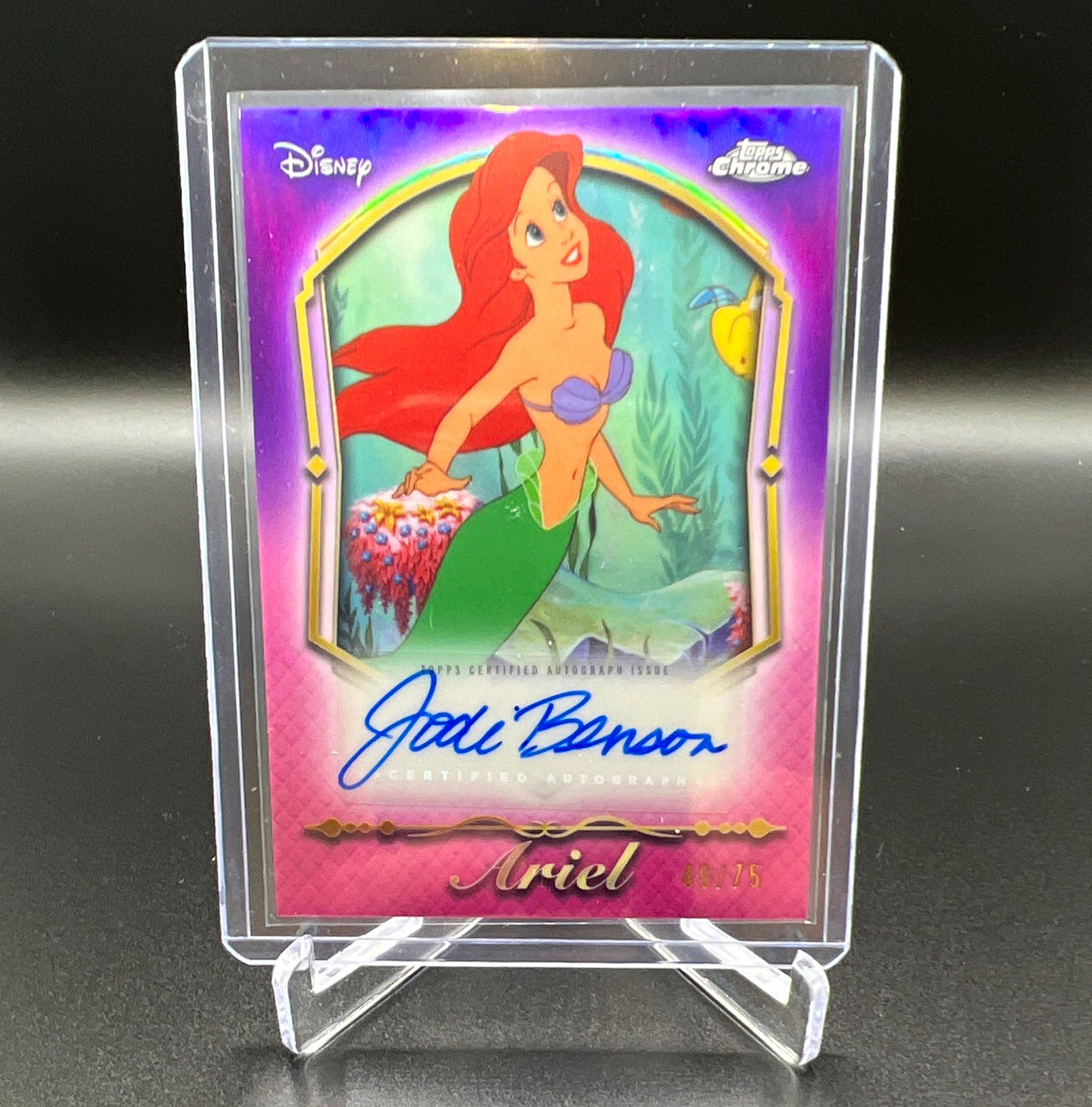 Topps 2026 Disney Chrome Princess Autograph Ariel Jodi Benson PA-JB 48/75 👸✍️