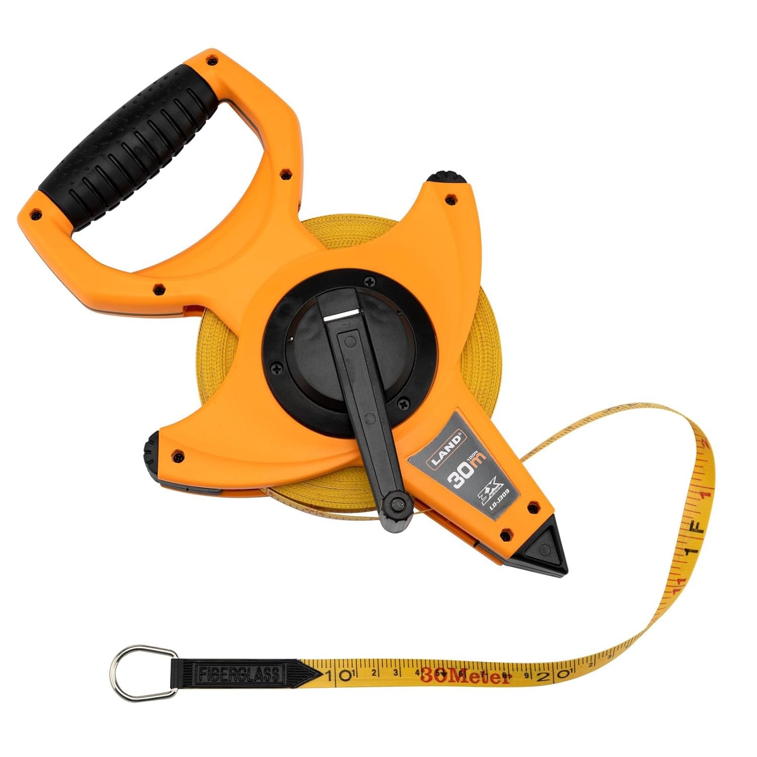 LAND 100FT/30M Heavy Duty Fiberglass Tape Measure - 1/2-Inch Wide, Dual Inch/...