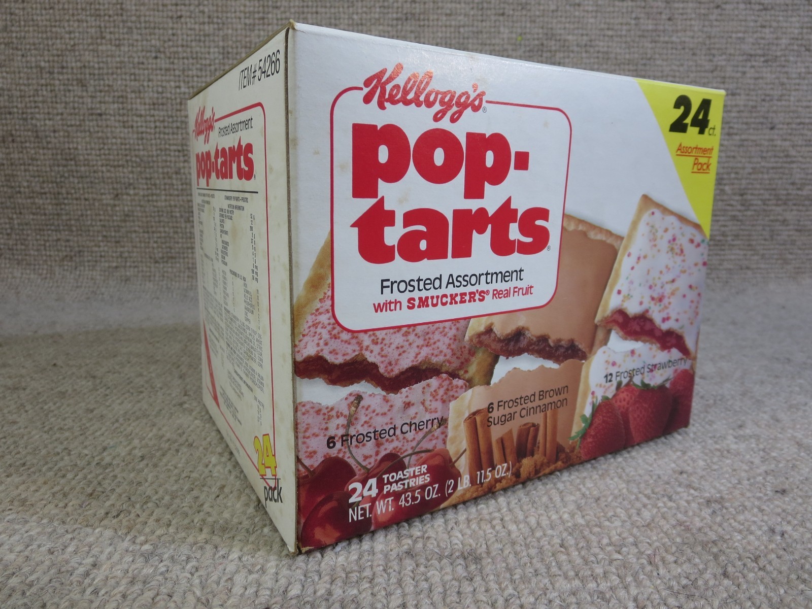 Vtg Kelloggs Pop Tarts Box 1990 Smuckers Empty Breakfast Food Packaging TV Prop