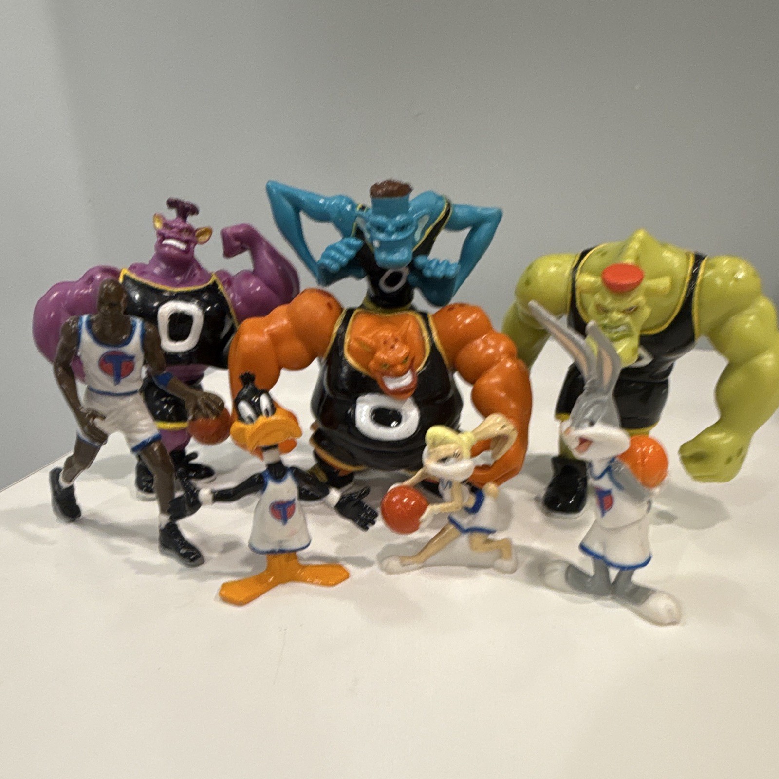 Looney Tunes Space Jam Mixed Lot 7 Figures Bugs Bunny Daffy Duck Plastic