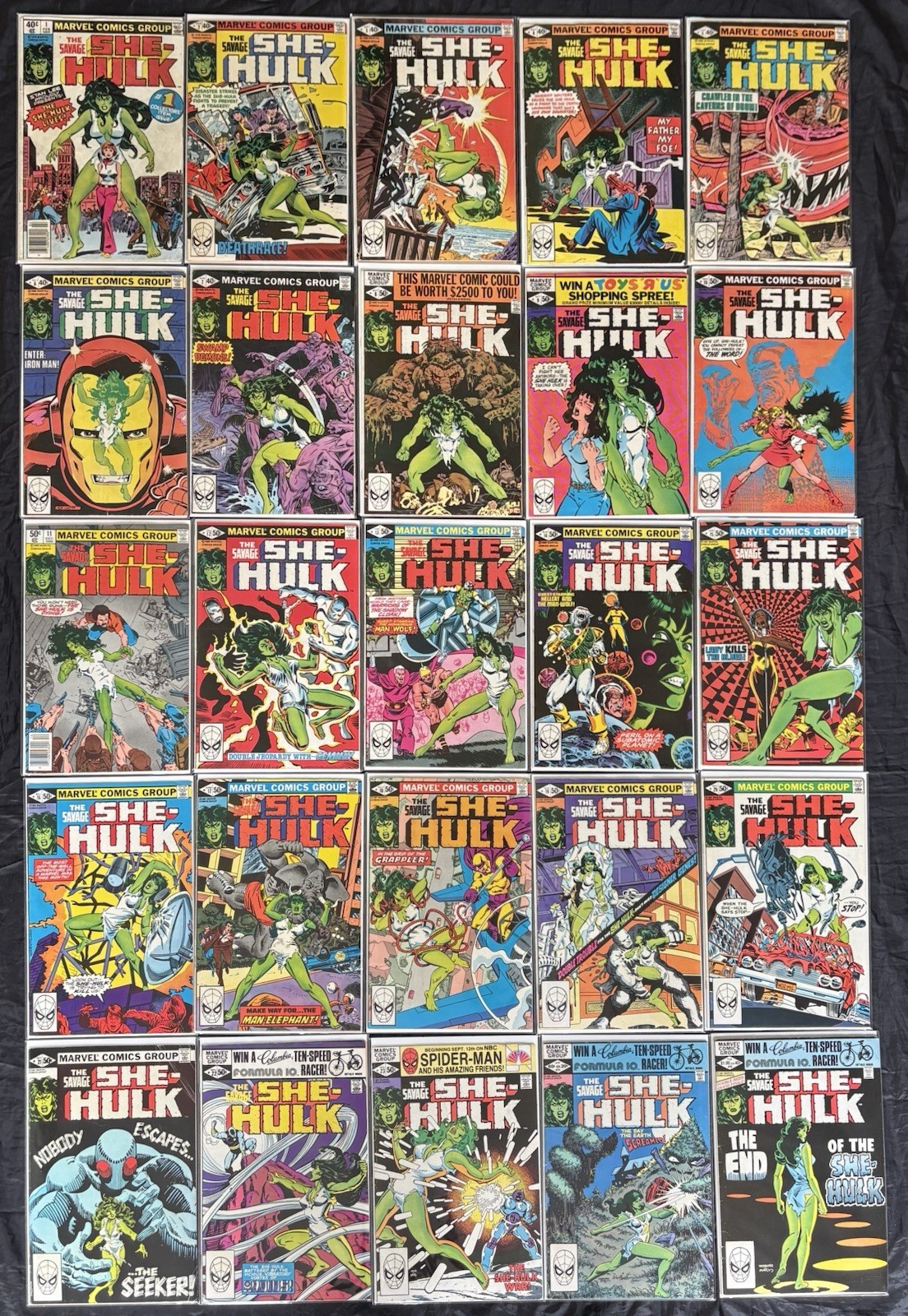 Savage She-Hulk #1-25 (1980) Full Run Set Lot Solid Mid-Grade Run Buscema Lee