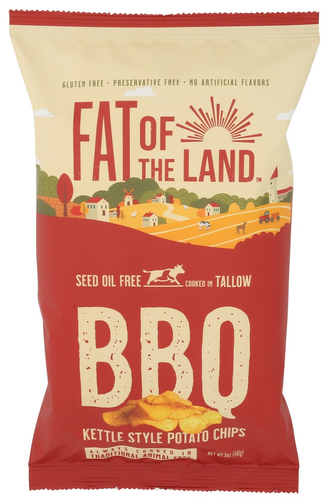 Fat Of The Land Chips Bbq Ktl Tlw 5 Oz Pack Of 12