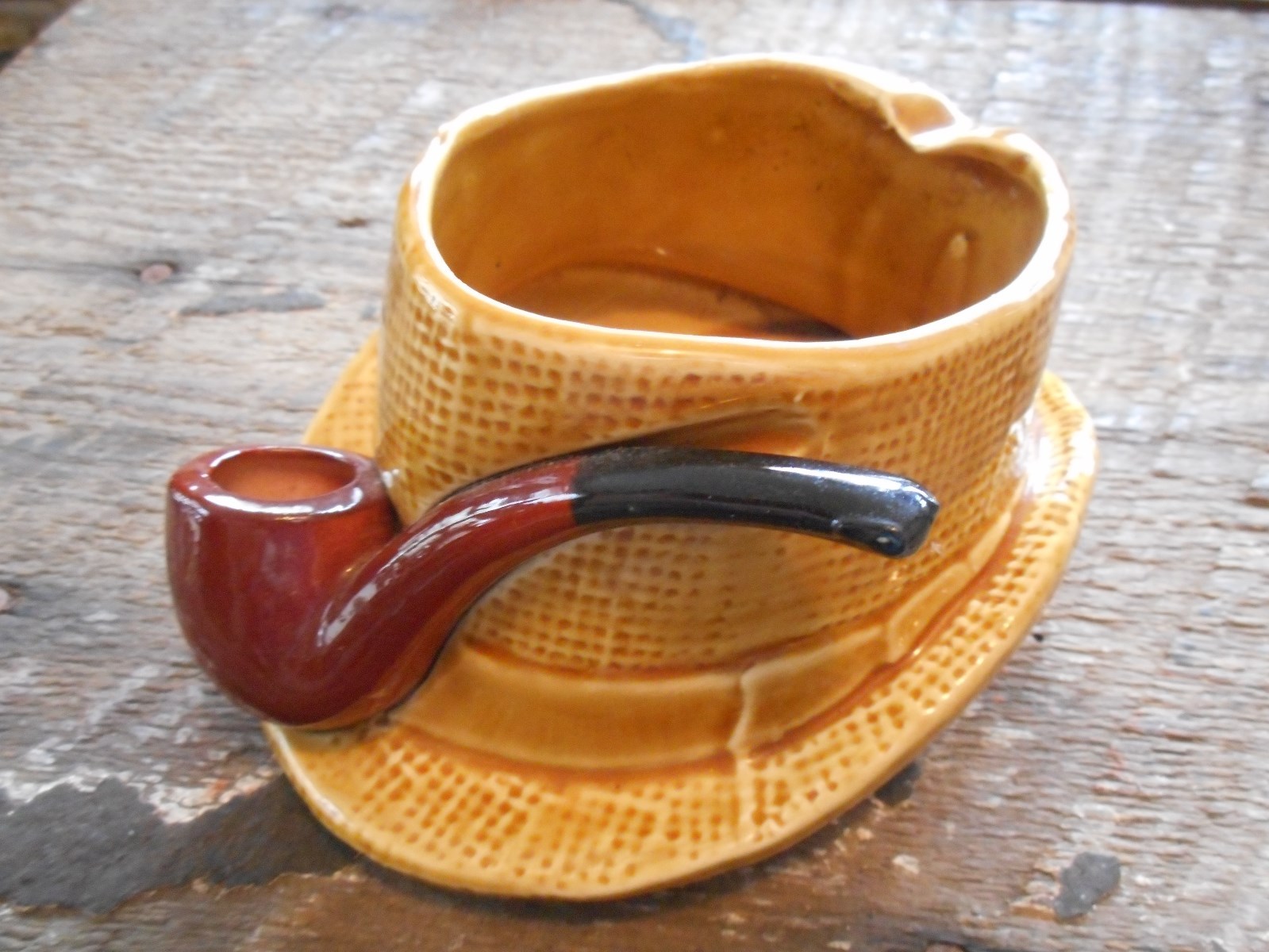 ** Nice Vintage Lefton Hat Pipe Ashtray Lefton Japan 116682 Ceramic **