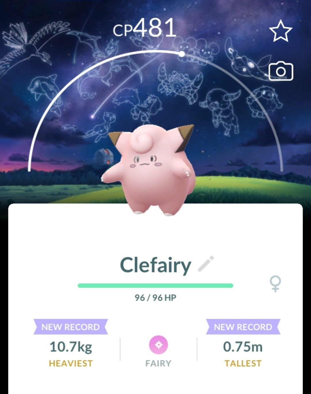 Clefairy Stars Background Trade 🔄 – Pokémon Go