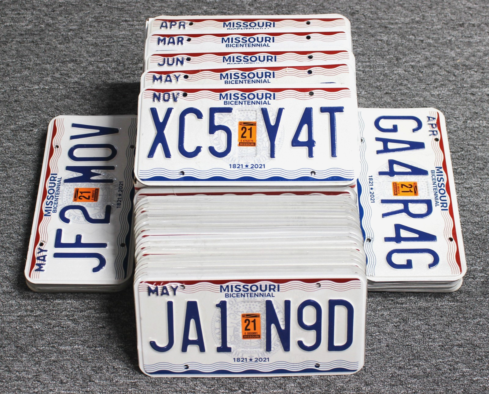 Missouri License Plates | Bulk Lot 100 2021 Automobile Missouri License Plates | Bulk Lot 100 2021 Automobile