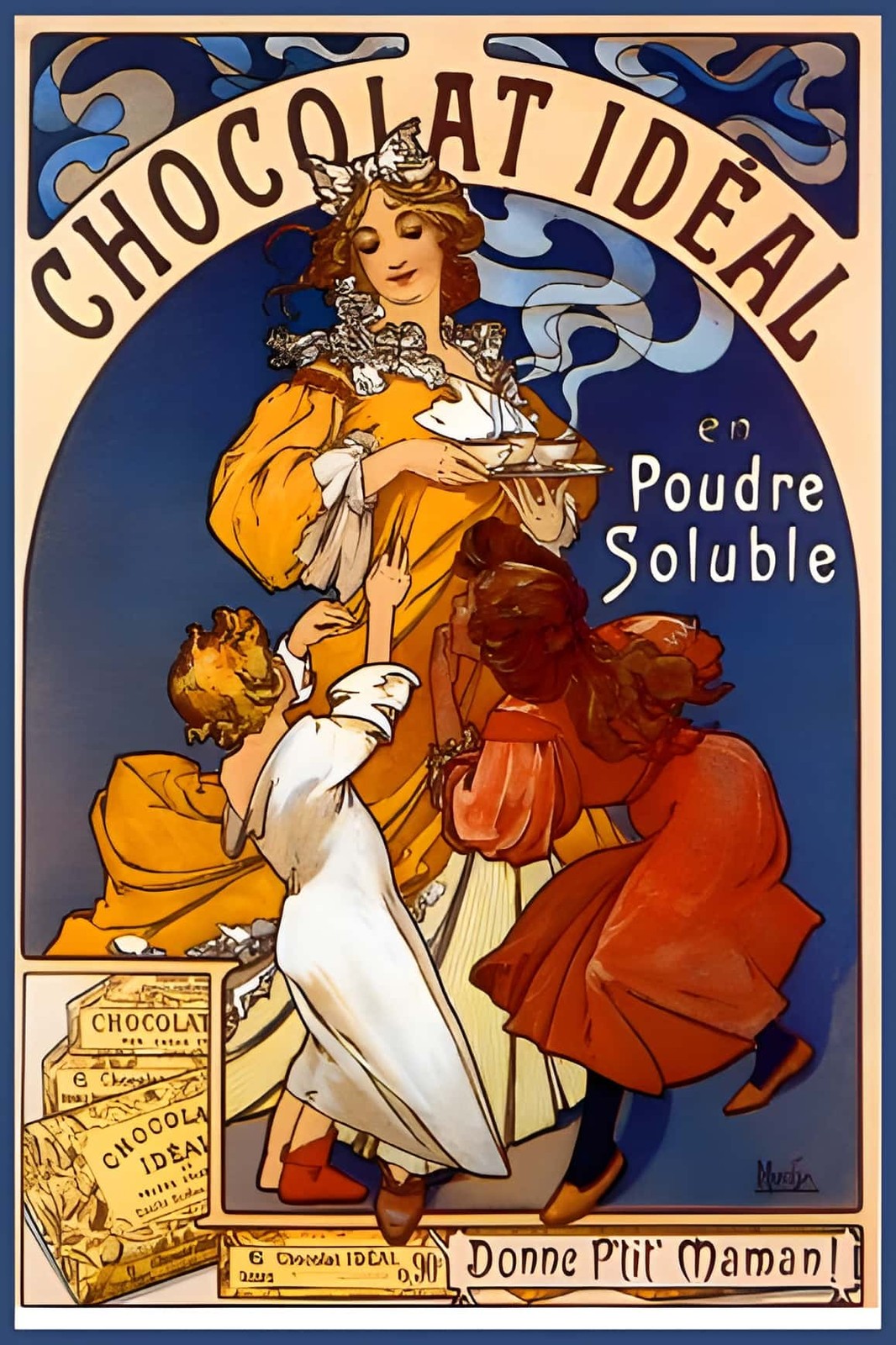 Chocolat Idéal Poster 🍫🌟 - 1890s Design - 24x36” - Hi-Res💎 Print - 200 GSM