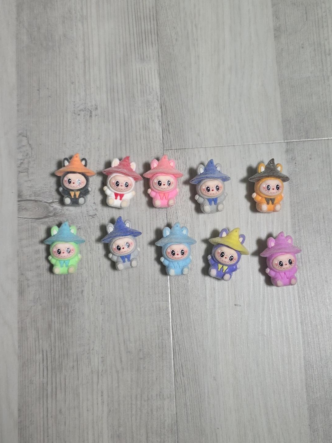 Bluey Fuzzies Series 1 Flocked 1.5” Figures Lot Of 16 Bingo Muffin & Friends