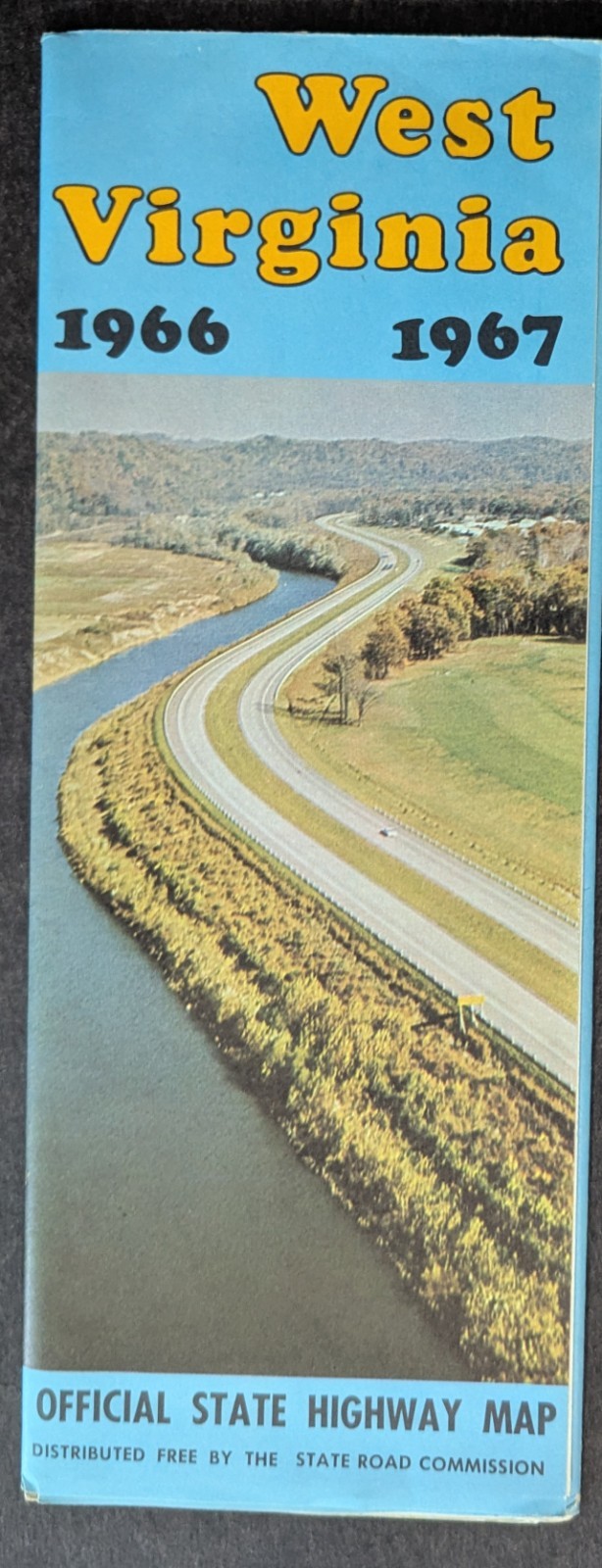 ***VINTAGE 1966-67 WEST VIRGINIA OFFICIAL STATE HIGHWAY MAP BROCHURE***